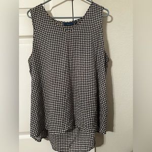 Apt 9 houndstooth sleeveless blouse XXL
